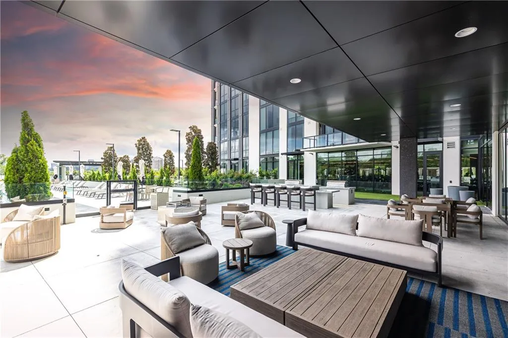 Right down the hall is the door to the amenity plaza located on the same floor as the unit. The pool, pickleball courts, workout room, dog walk, and terrace are just around the corner!