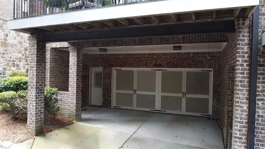 Garage with driveway