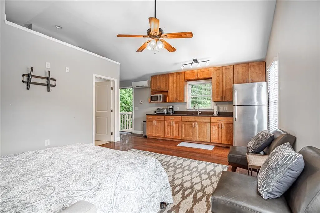 Open space in the carriage house