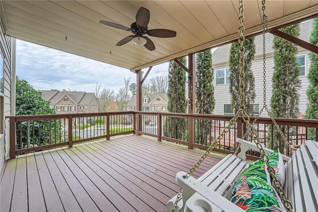 Covered Deck with ceiling fan
