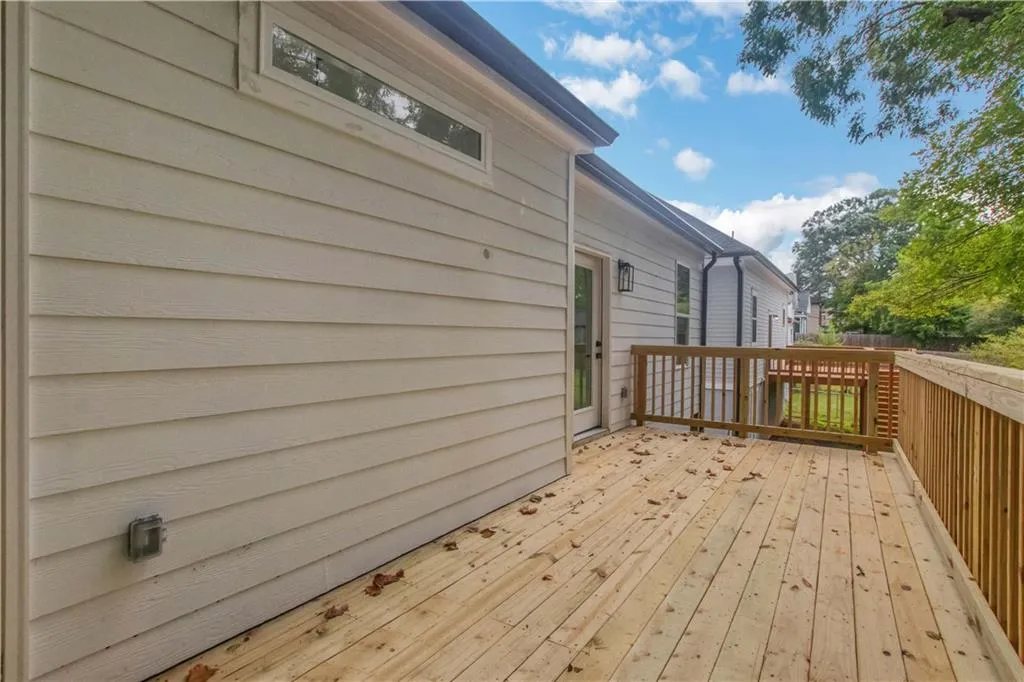 View of wooden deck