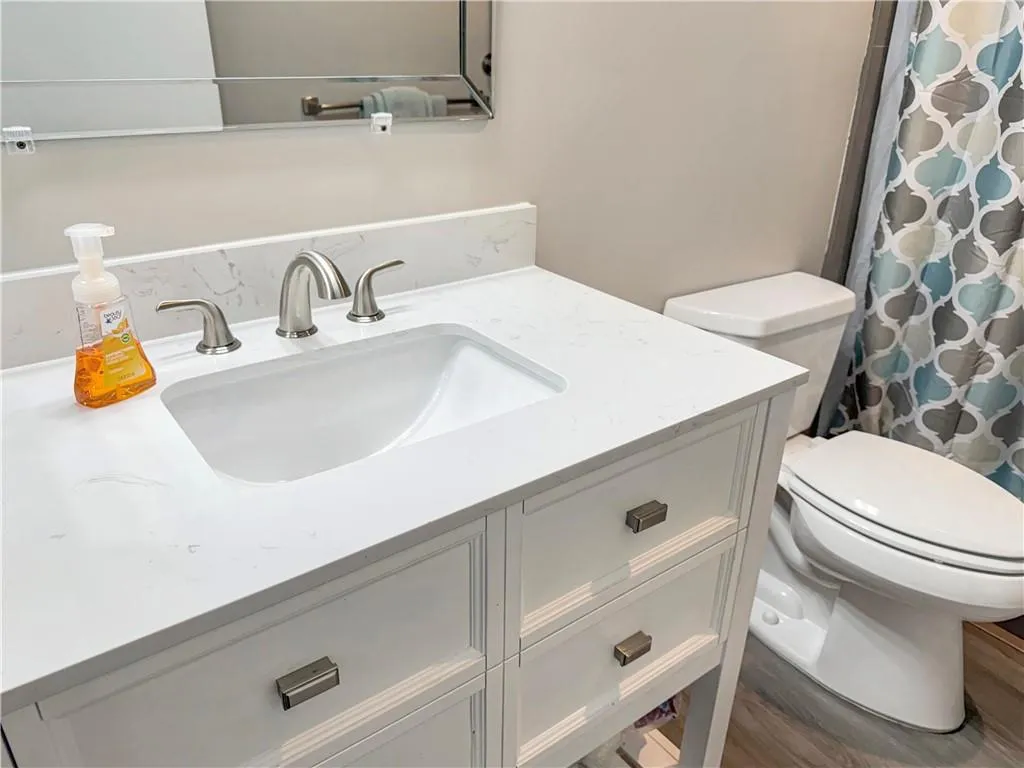 View to bathroom and closet