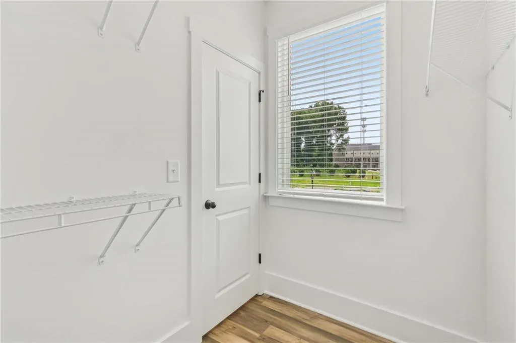Spacious closet featuring light wood-style flooring