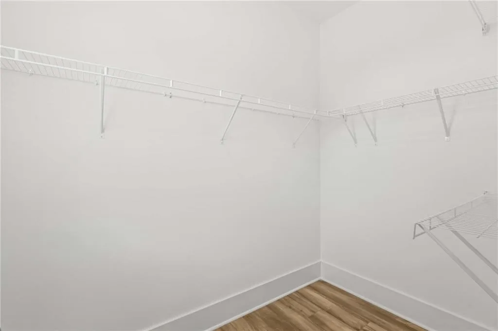 Spacious closet featuring light wood-style floors