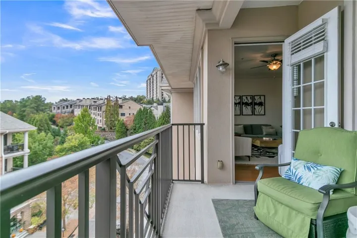 Top floor South facing patio has vista view