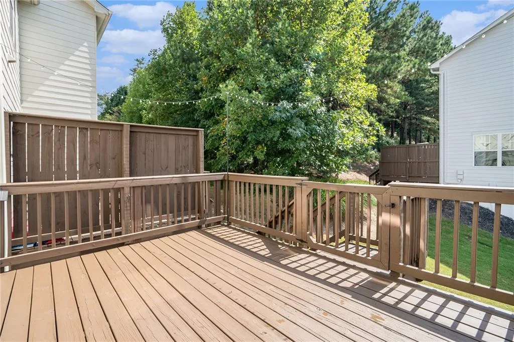Freshly painted deck is an entertainer's dream - just waiting for your patio furniture!