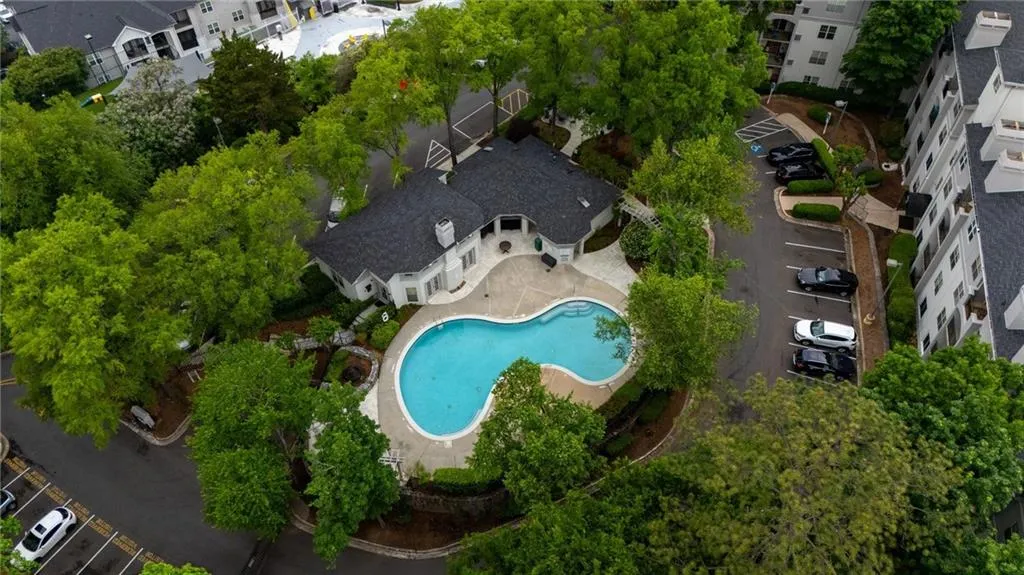 Aerial view with a residential view