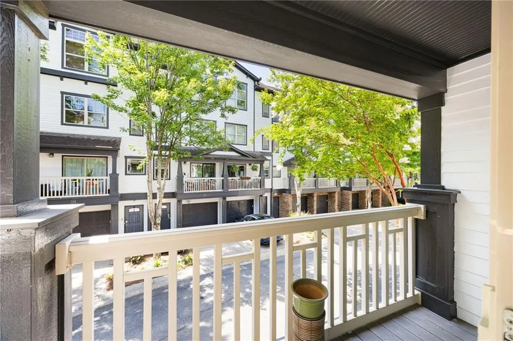 The balcony is perfect for enjoying a morning or evening drink.