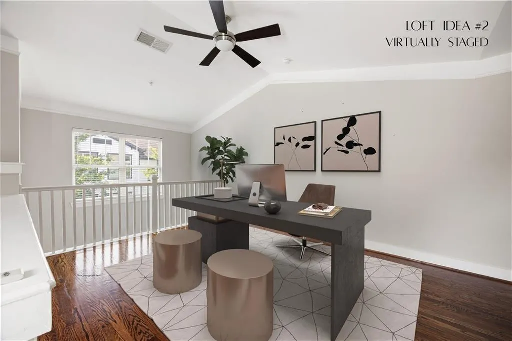 Loft Space - Virtually Staged as a home office