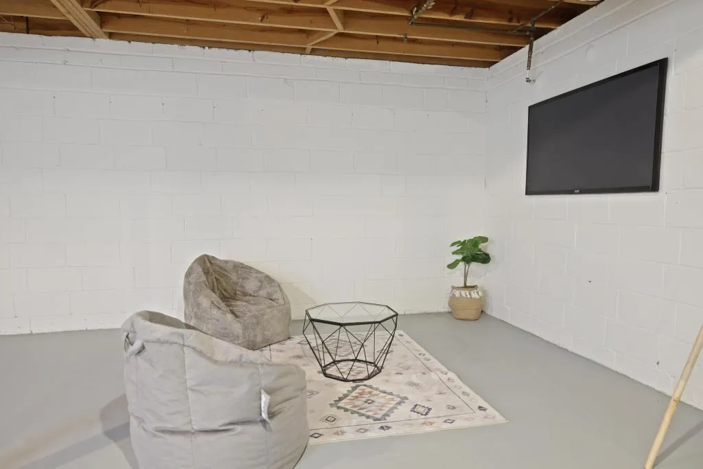 unfinished basement