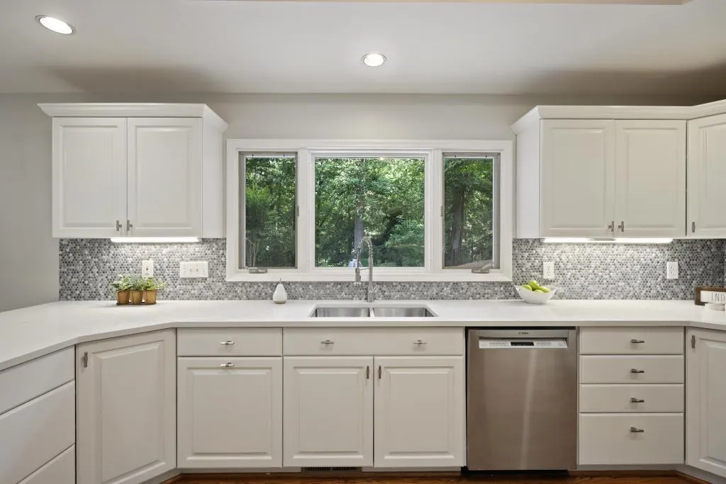 Newly painted cabinets