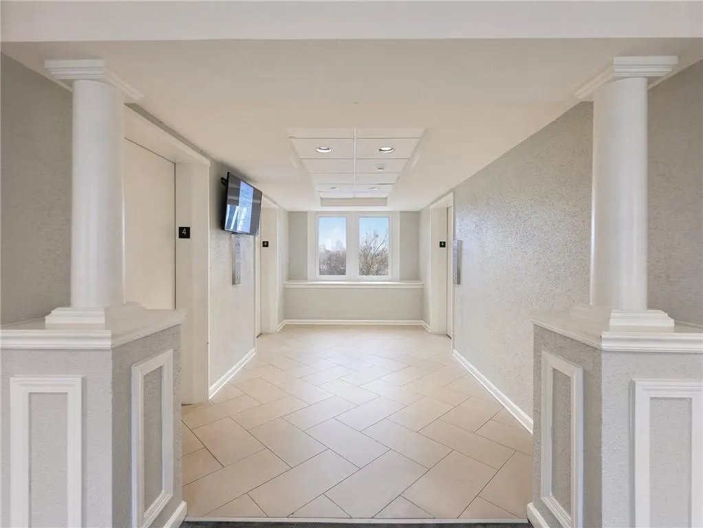 View toward 4th Floor Lobby of the Elevators