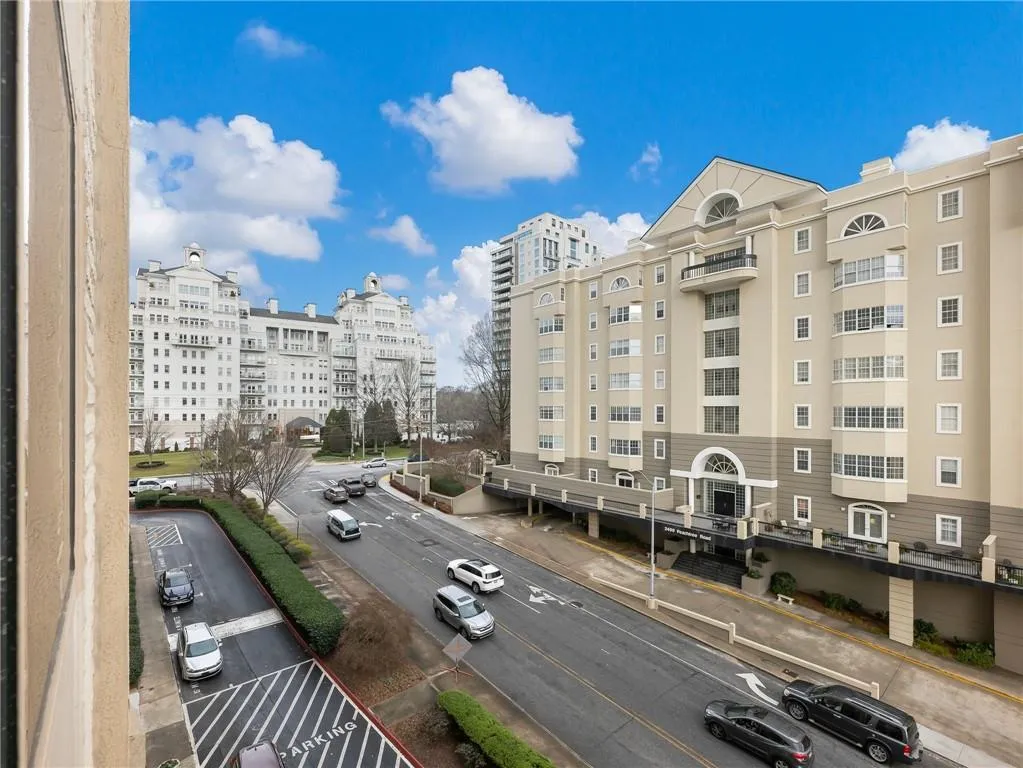 View from your windows of Lindburgh Drive toward Peachtree Road NE!