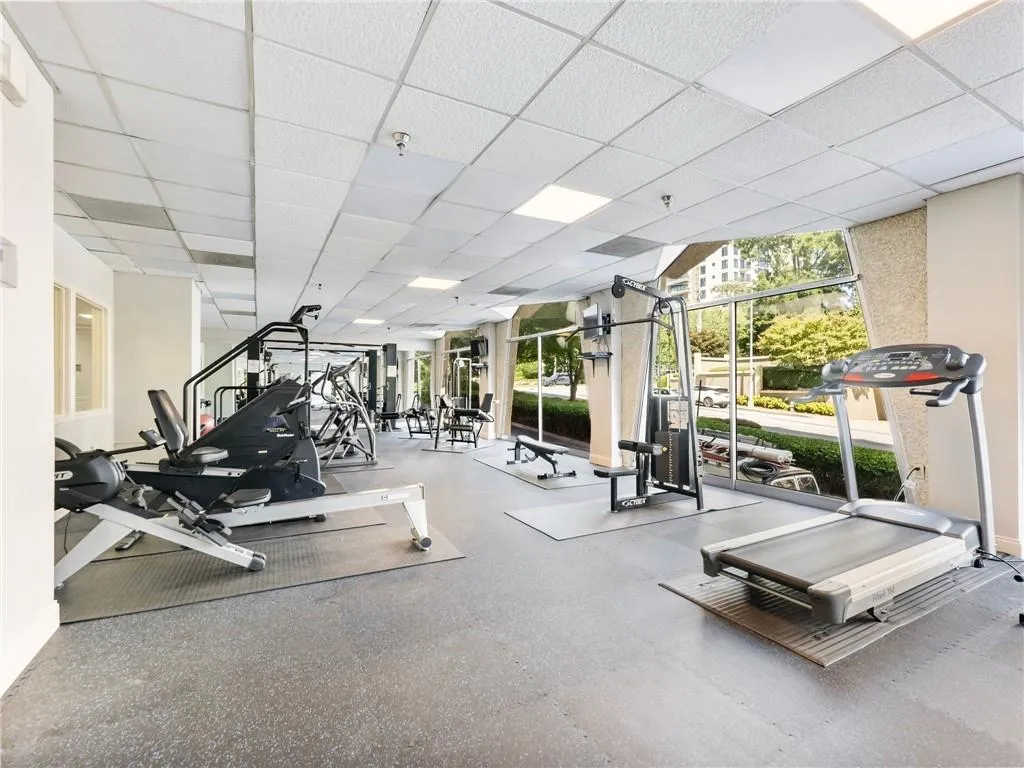 Mezzanine Level - Fitness Center overlooks the front of the Building