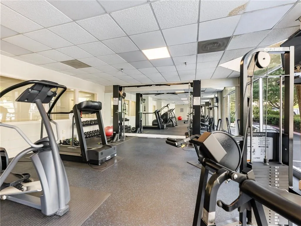 Mezzanine Level - Fitness Center overlooks the front of the Building