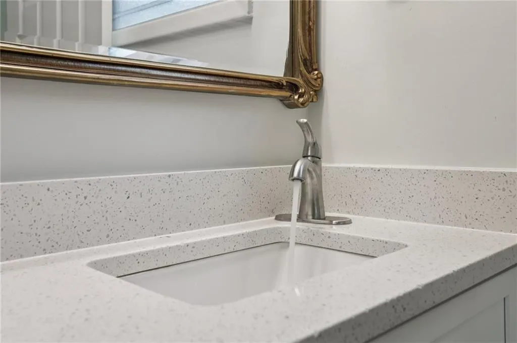 Bathroom view of vanity