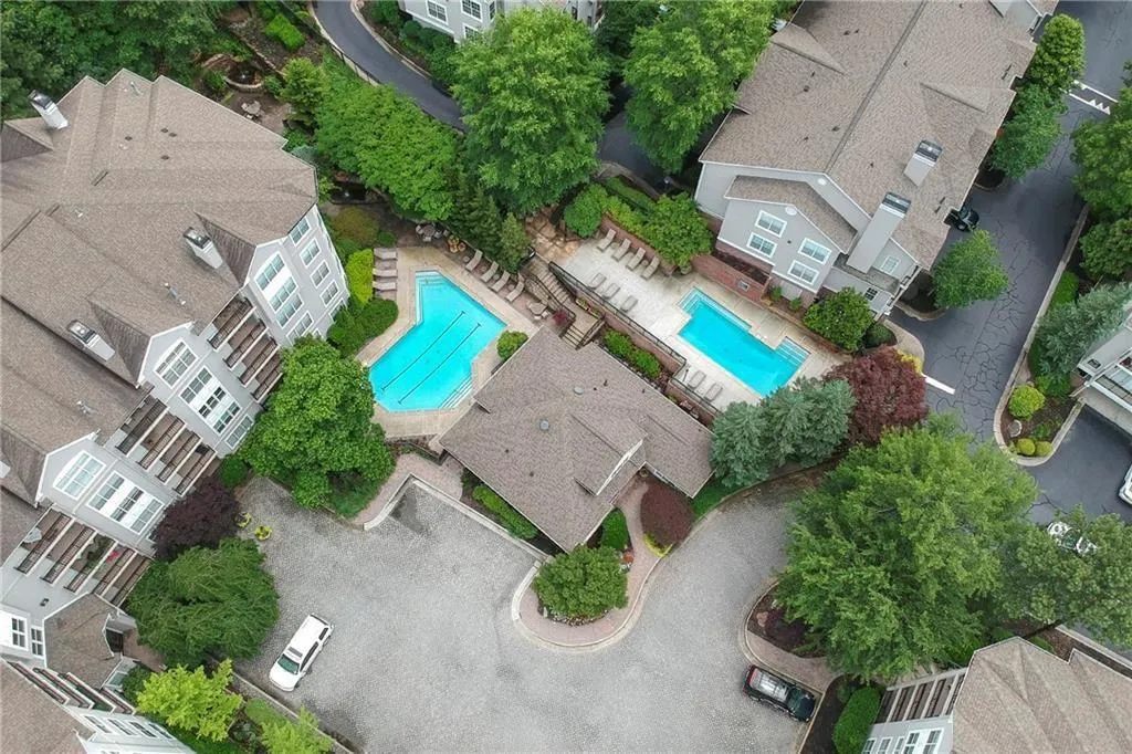 Bird's eye view of a pool