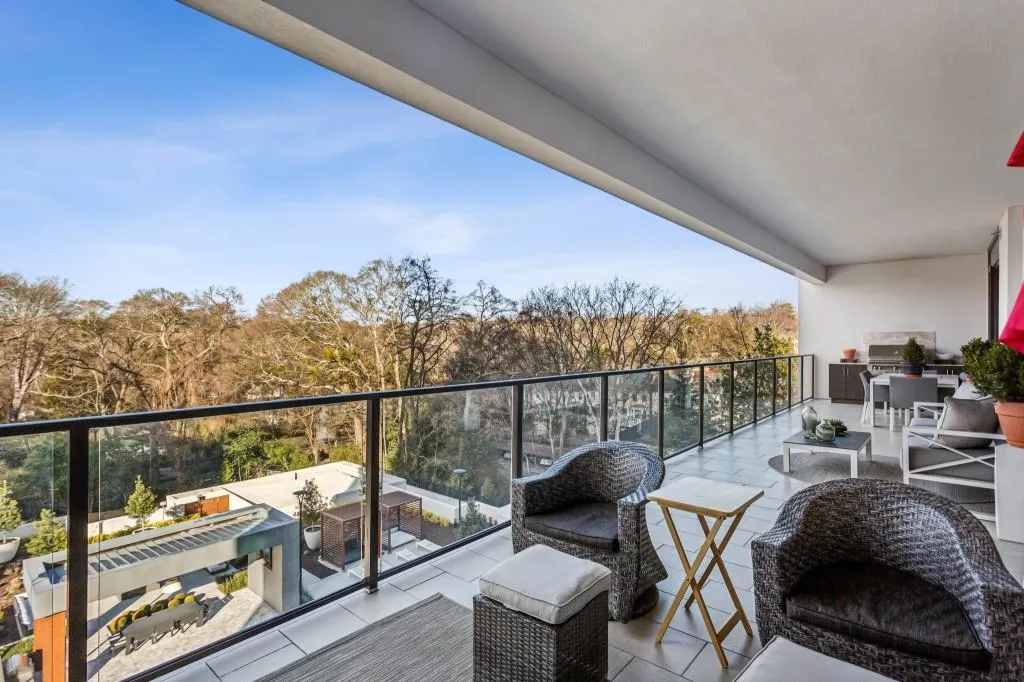 Expansive 50' balcony with alfresco grill.