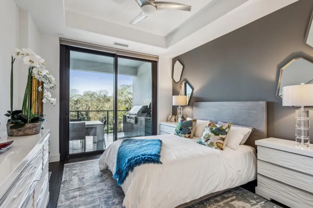 Secondary Bedroom with access to private patio.