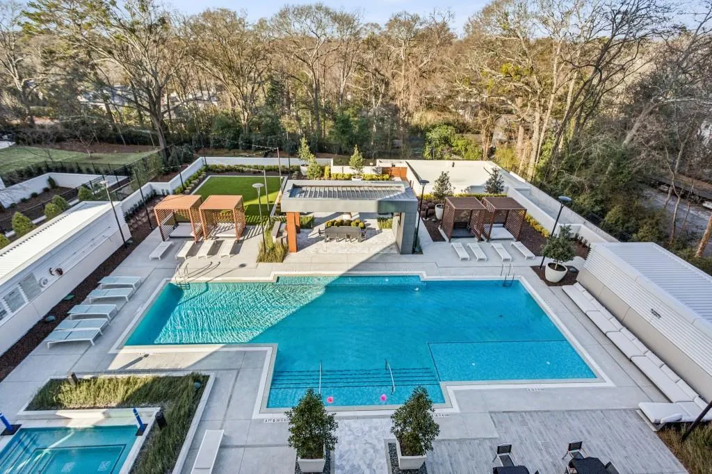 Spectacular views of the treescape and amenities plaza.