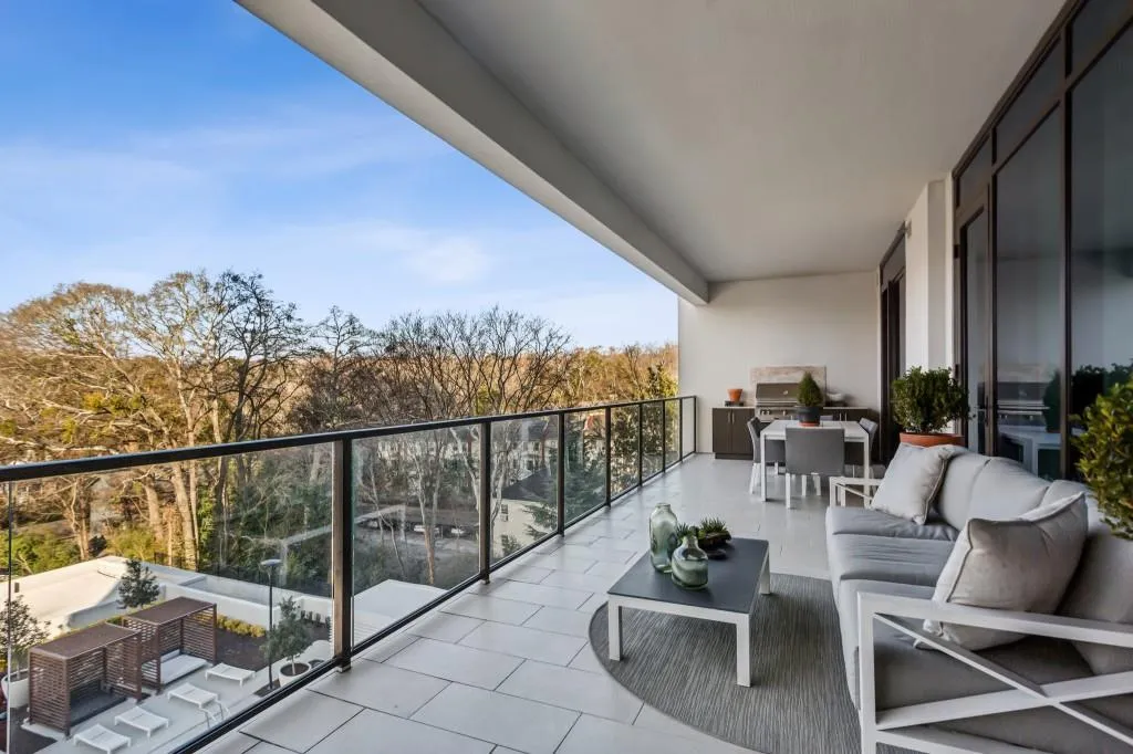 French doors open to patio from the Living room and both Bedrooms.
