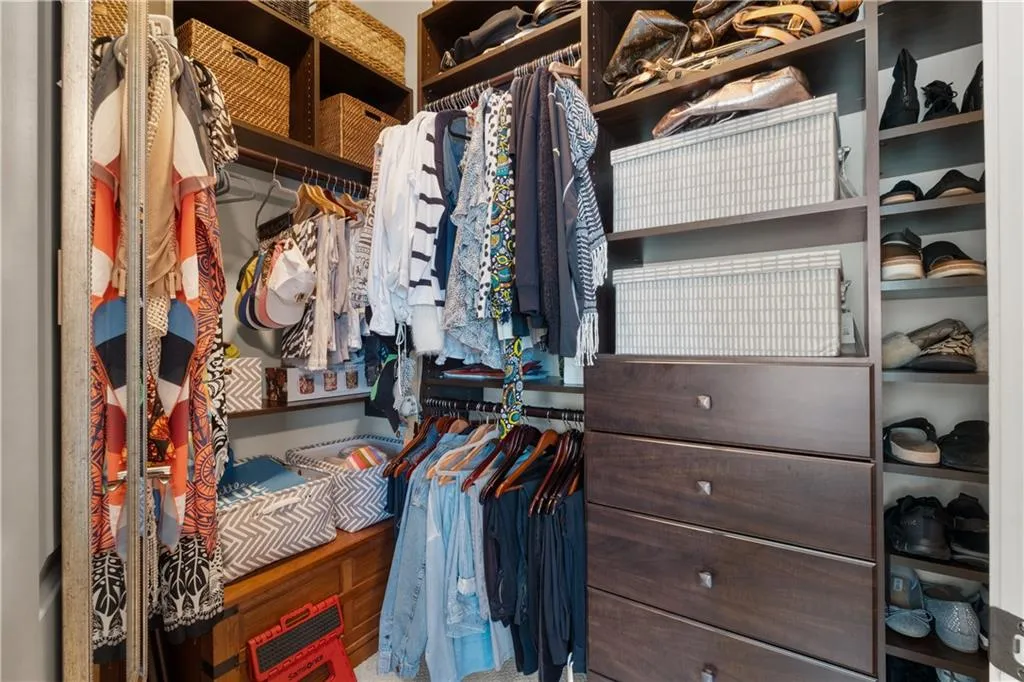 View of walk in closet