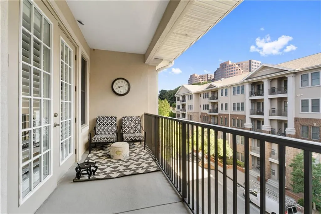 Balcony with french doors