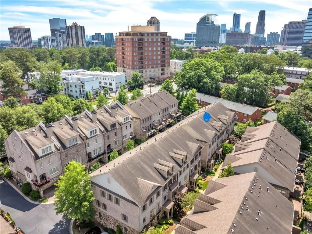 Aerial view of skyline
