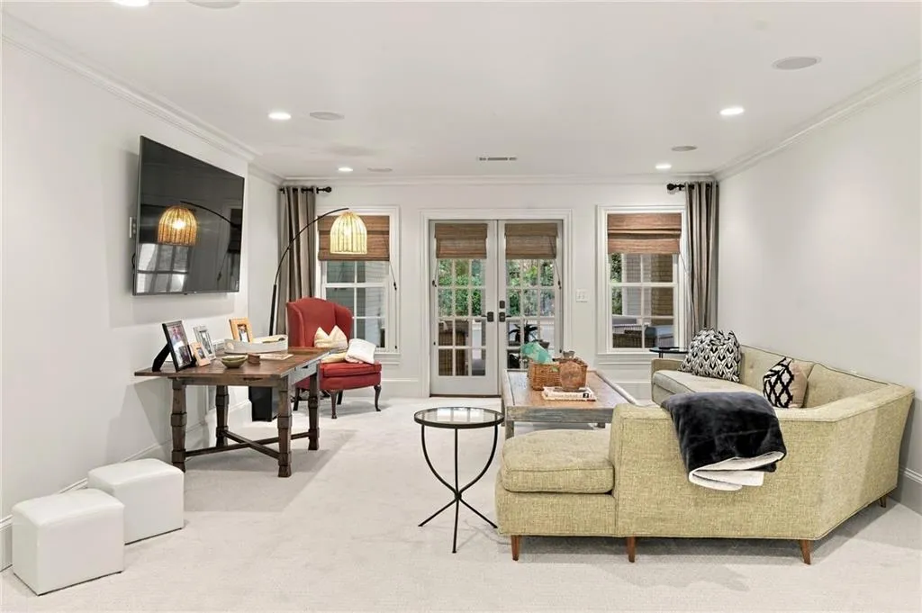 Spacious finished terrace level with direct access to pool