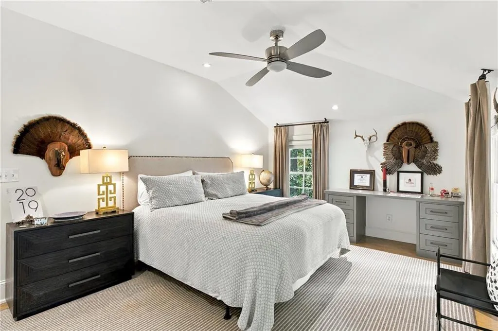 Bedroom 3 on upper level has large, walk in closet