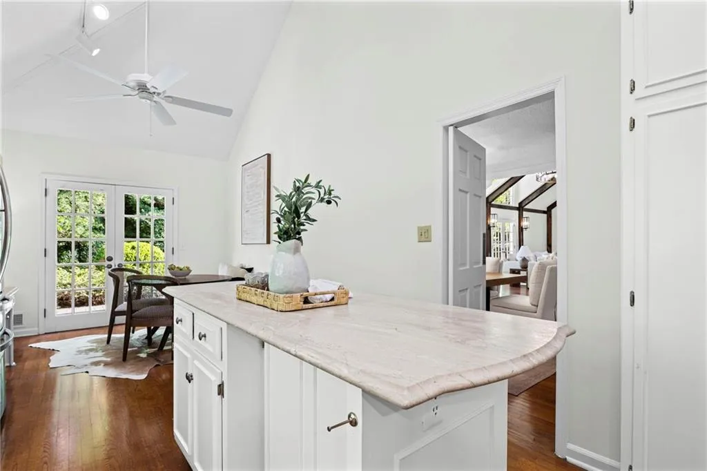 Back wall could be opened for a kitchen expansion to main living areas, or keep separate for a private eat-in kitchen