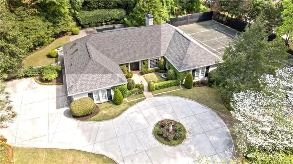 Aeriel view of property