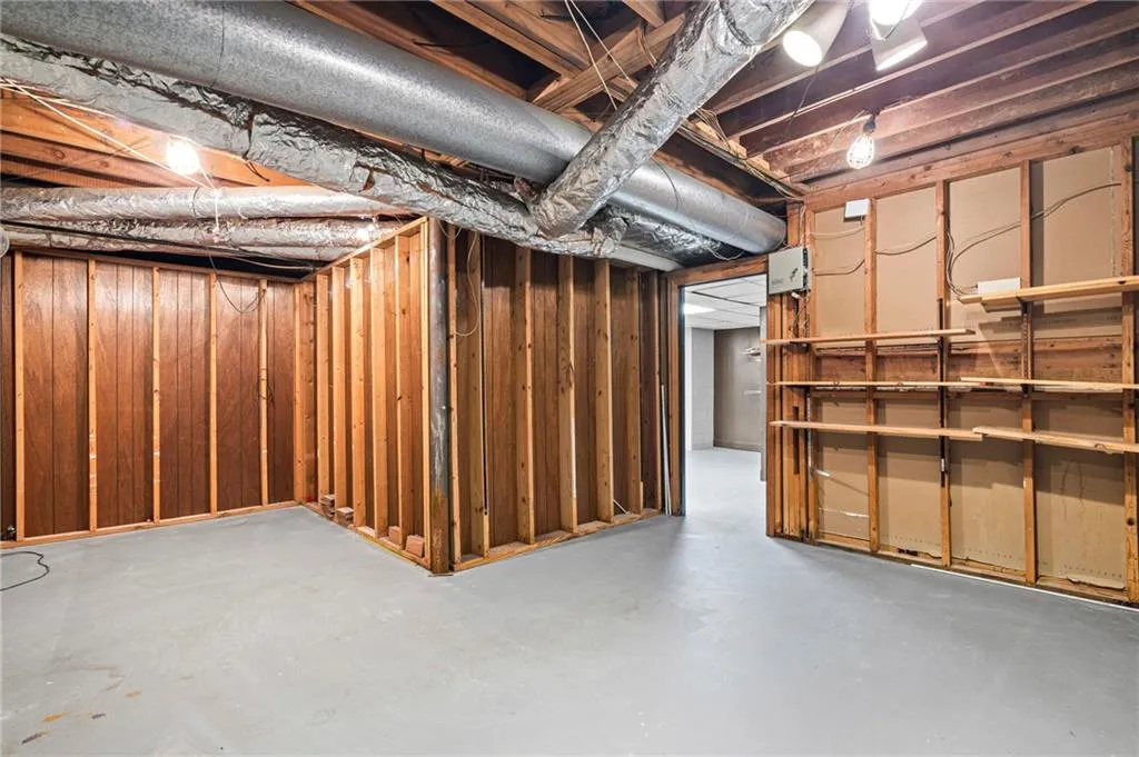 Unfinished storage area