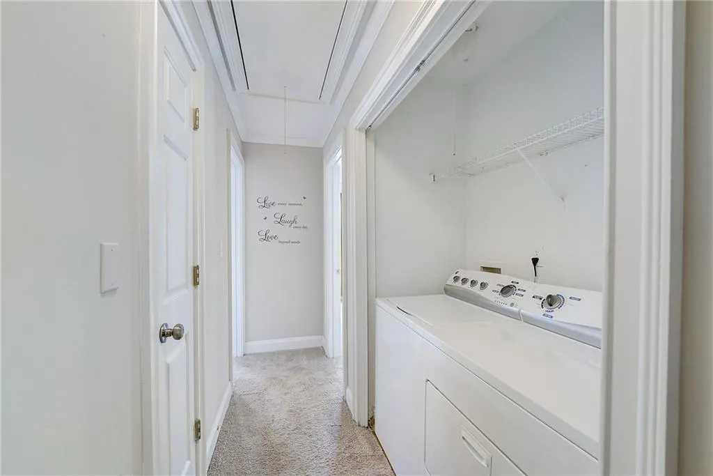 Laundry located Upstairs