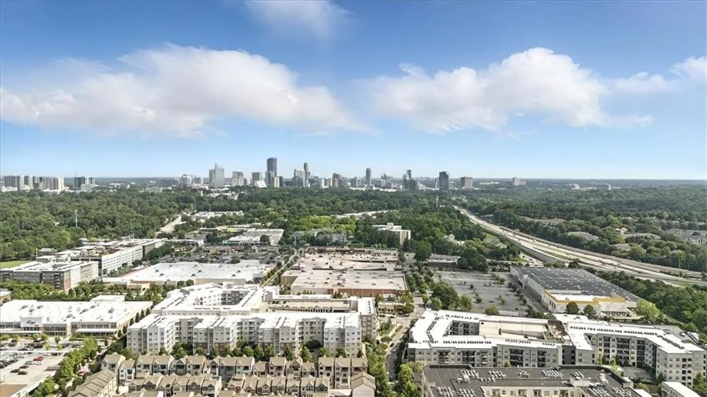 Aerial view of city skyline