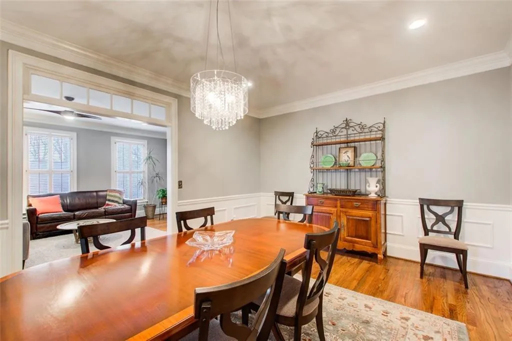 Sizable Dining Room can seat large gathering of family + friends
