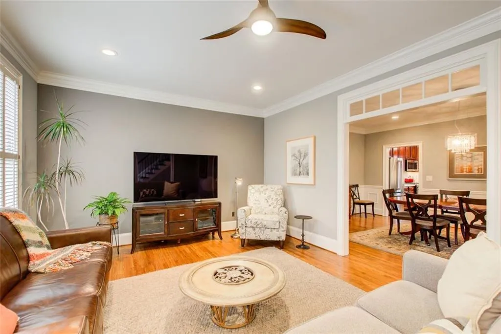 Living Room opens to oversized Dining Room