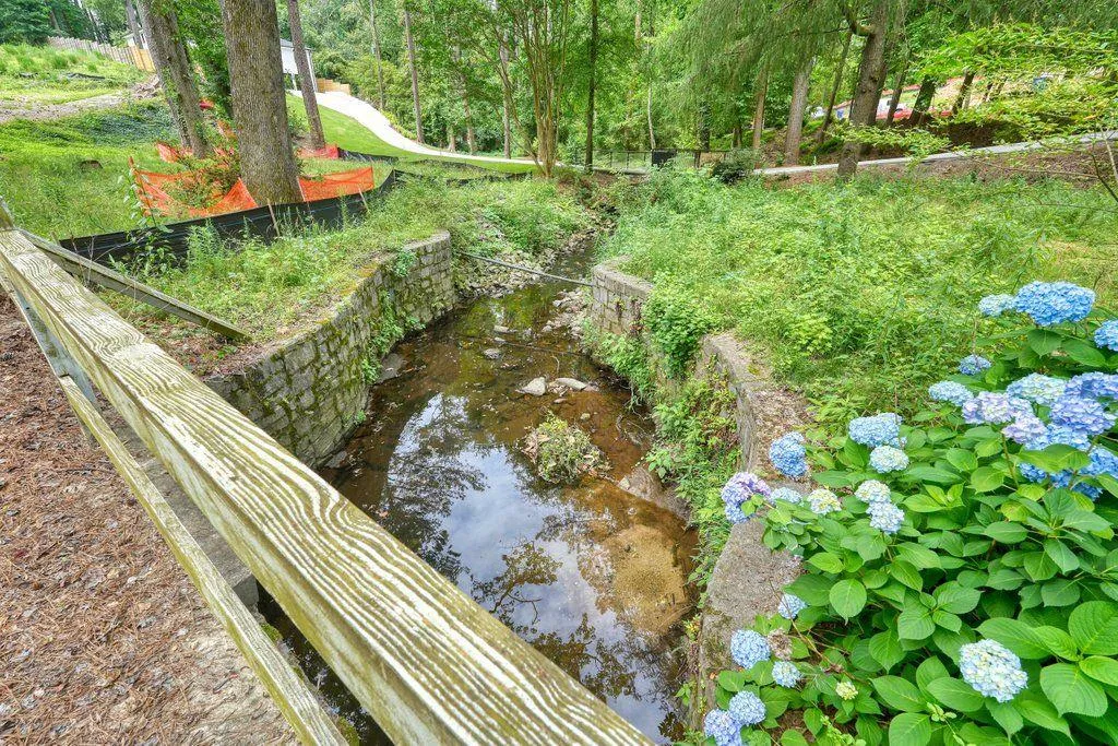 Your own babbling brook adds charm and security