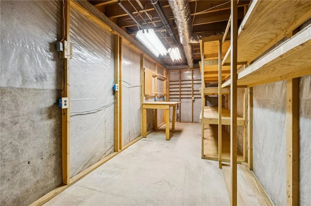 View of unfinished below grade area