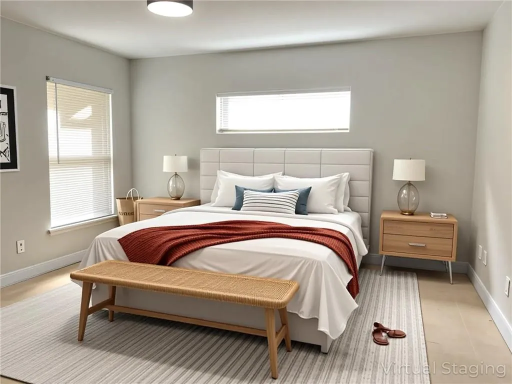 Bedroom with baseboards