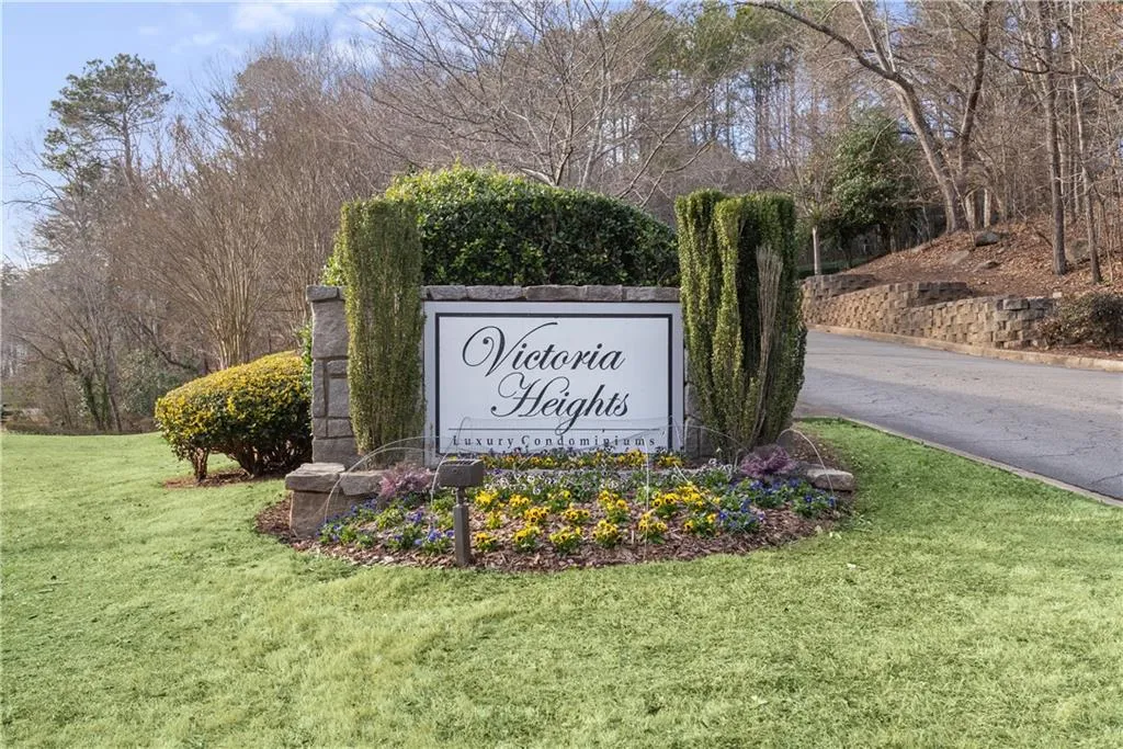 Community sign with a lawn
