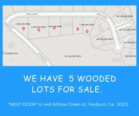 Our 5 Lots we have for sale.