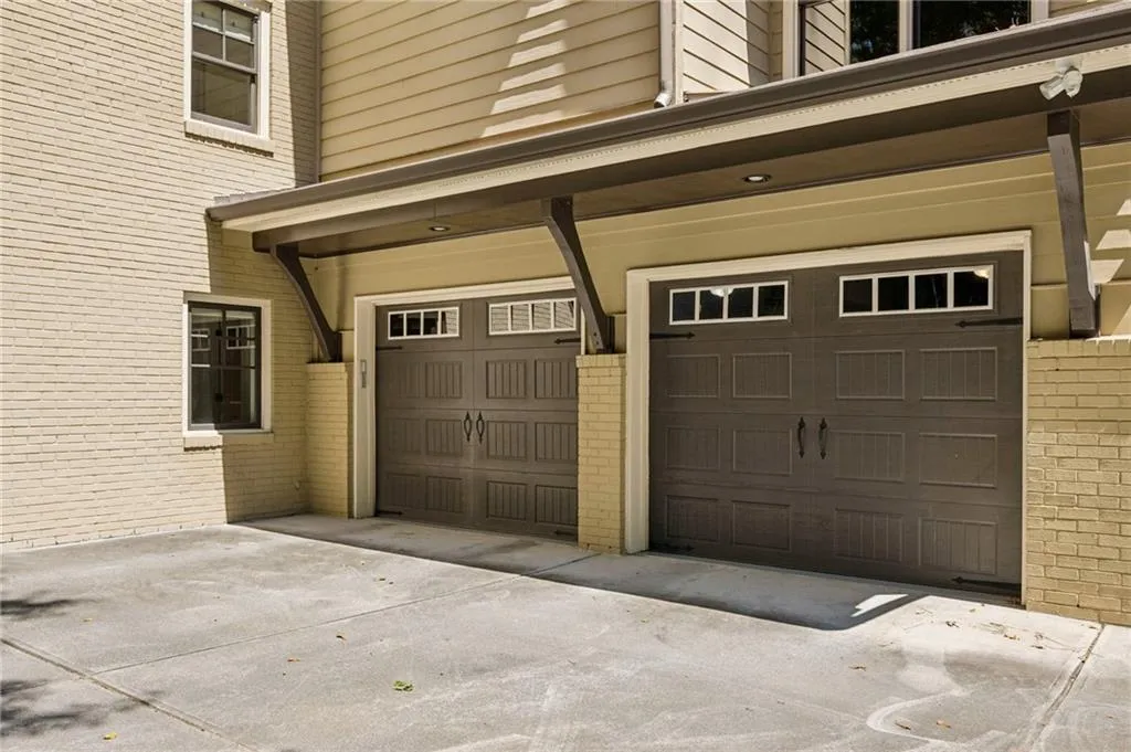 Large 2 car garage.