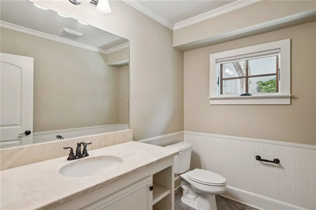 Lower level bath