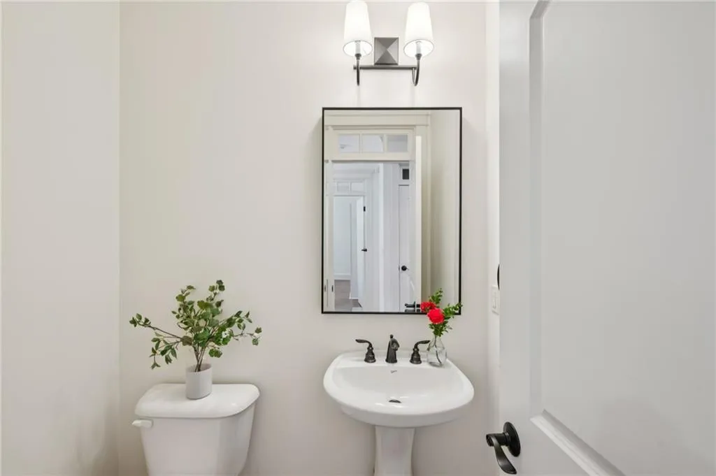 Powder room on the main level.