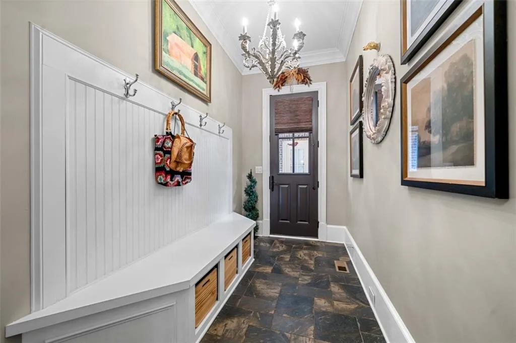 Mud Room with Side Entry into Home from Driveway
