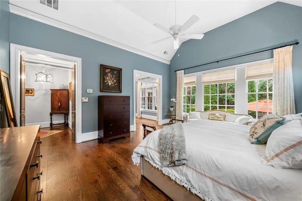 Primary Suite with High Ceilings and a Separate Sitting room with Coffee Station