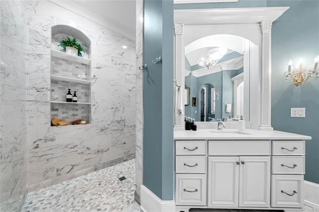 Luxurious Generous Zero-entry Shower in Primary Bath