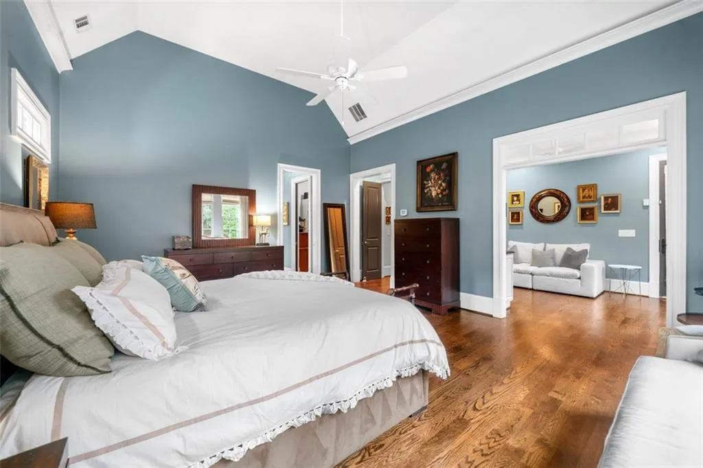 Primary Suite with Separate Sitting Area and Gorgeous Hardwood Floors