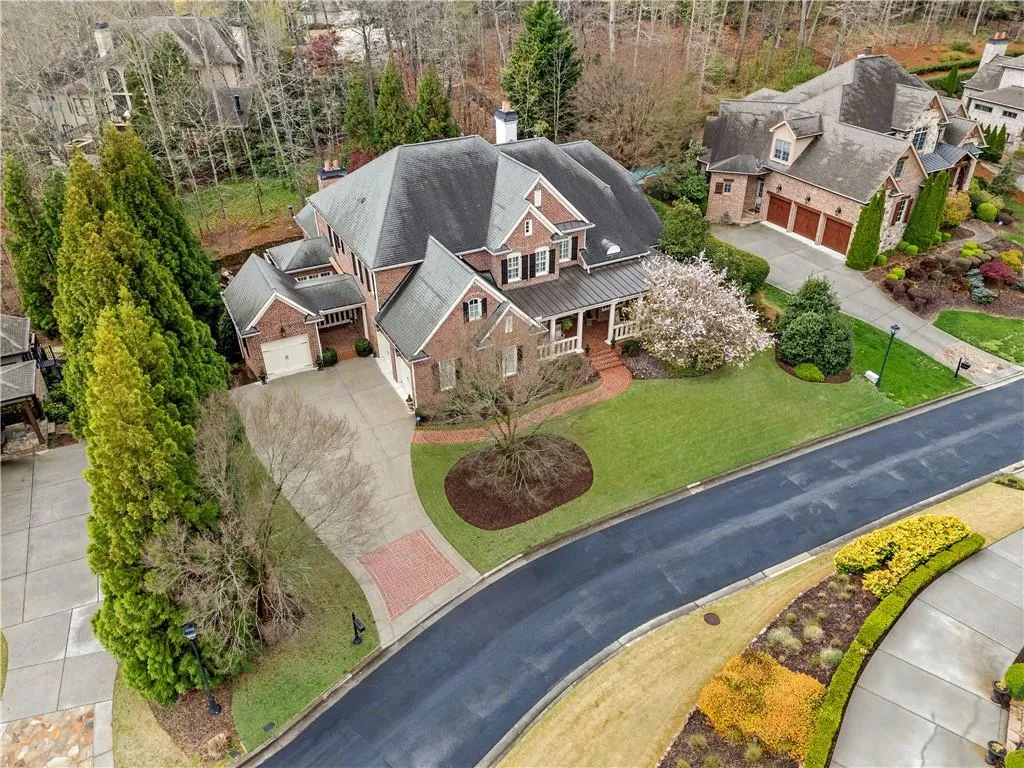 Aerial view with a residential view